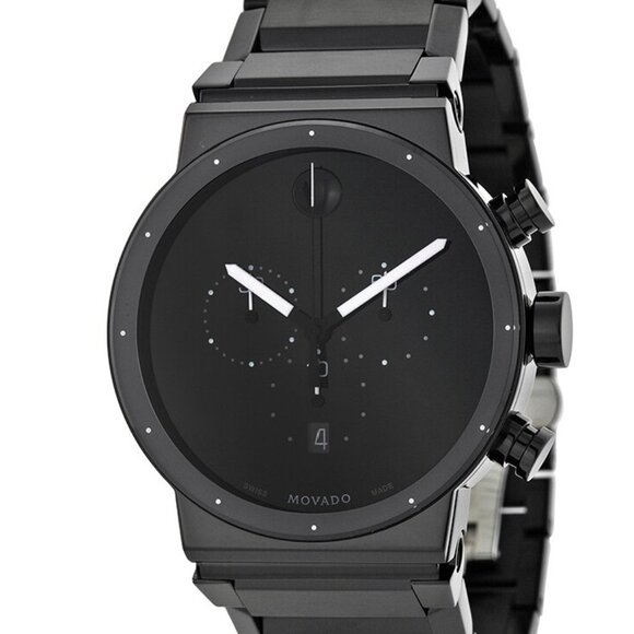 Movado Sapphire Synergy Black Dial Men's Watch - NEW Boxed - Picture 3 of 5
